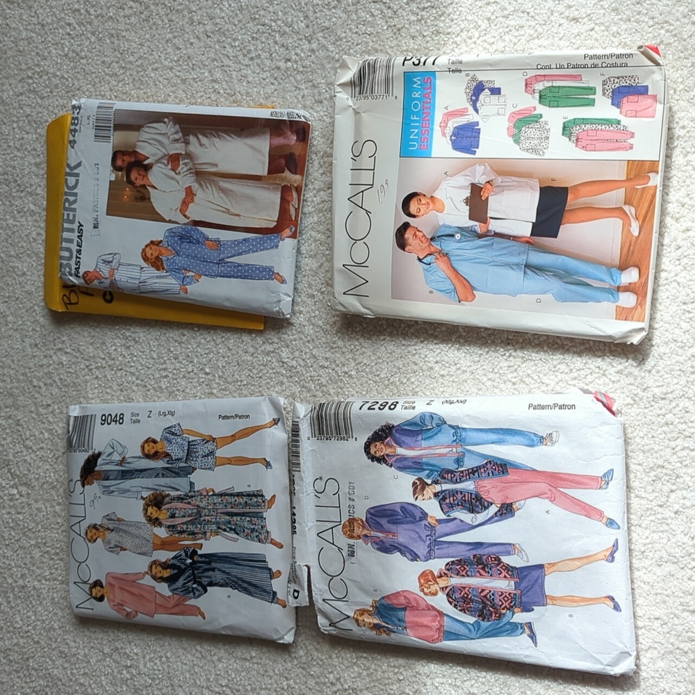 Vintage 4 sewing patterns